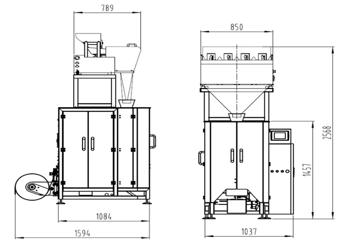 Equipo de envasado con pesadora lineal de alta eficiencia para envasar pequeños gránulos High Efficiency Linear Weigher Packing Equipment for Packing Small Granules
